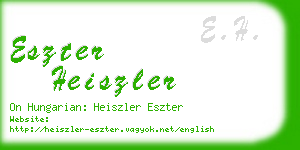 eszter heiszler business card